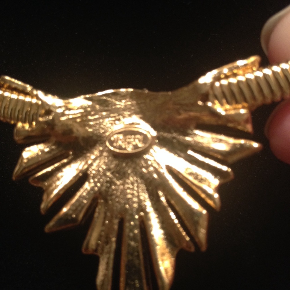 VTG TRIFARI gold & "diamond" choker necklace - Picture 4 of 7